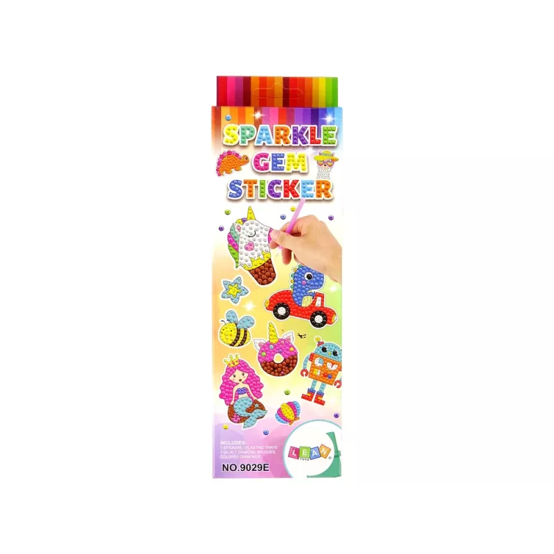 LEAN TOYS Diamond Embroidery Sticker Set Dinosaurs Mosaic