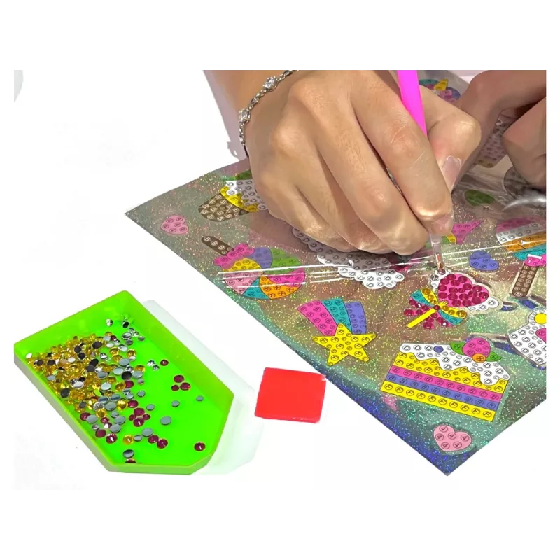 LEAN TOYS Diamond Embroidery Sticker Set Dinosaurs Mosaic