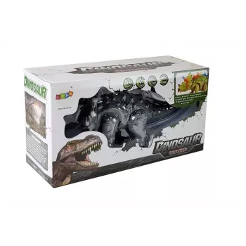 LEAN TOYS Dinosaur on Battery Triceratops Gray