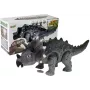 LEAN TOYS Dinosaur on Battery Triceratops Gray