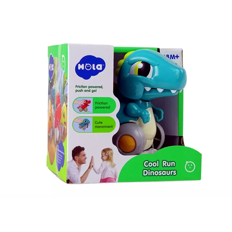 LEAN TOYS Dinosaur on Wheels Blue Figure