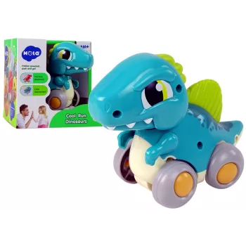 LEAN TOYS Dinosaur on Wheels Blue Figure
