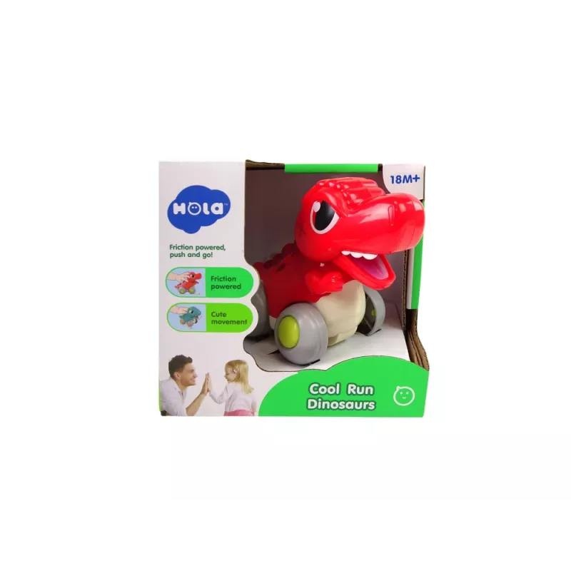 LEAN TOYS Dinosaur On Wheels T-Rex Red Figurine