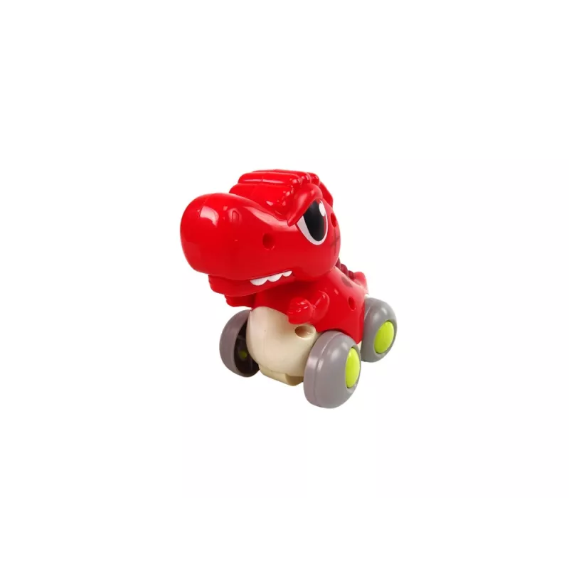 LEAN TOYS Dinosaur On Wheels T-Rex Red Figurine