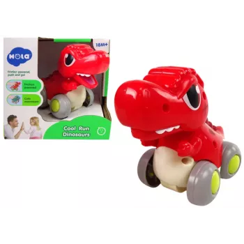 LEAN TOYS Dinosaur On Wheels T-Rex Red Figurine