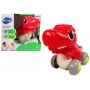 LEAN TOYS Dinosaur On Wheels T-Rex Red Figurine