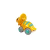 LEAN TOYS Dinosaur on Wheels Yellow Triceratops Figurine