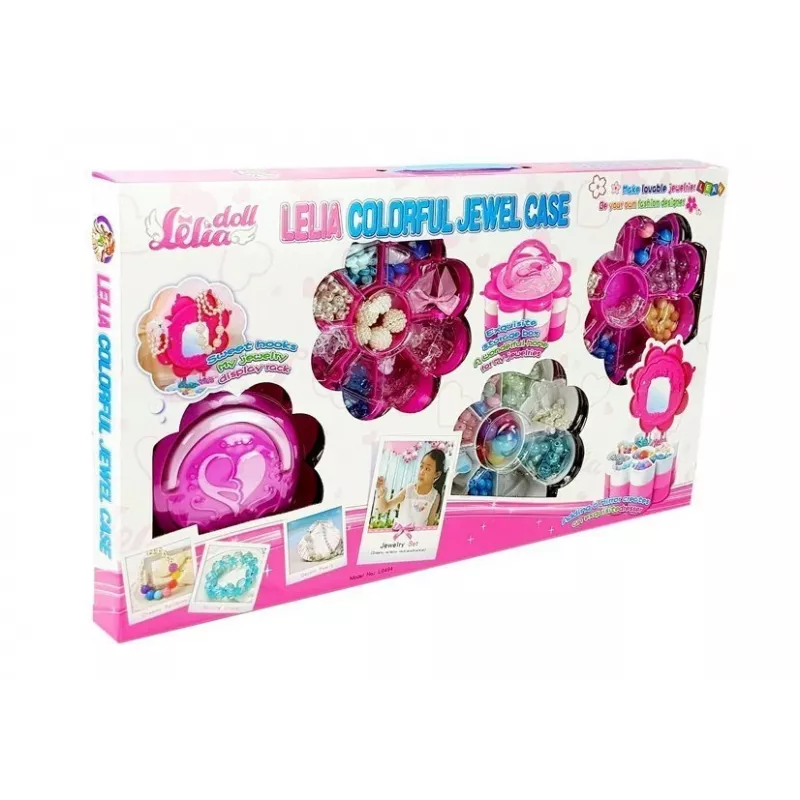 LEAN TOYS DIY Jewelry Bead Set Folding Mirror Box