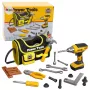 LEAN TOYS DIY Kit Tool Bag for Battery-Powered Drills, 600D Polyester, Black with Red Accents