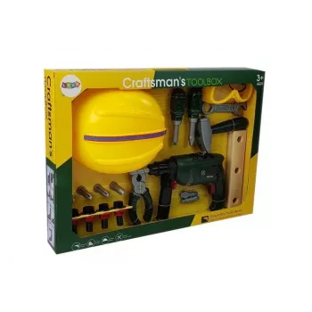 LEAN TOYS DIY Set Battery Drill Goggles and Helmet