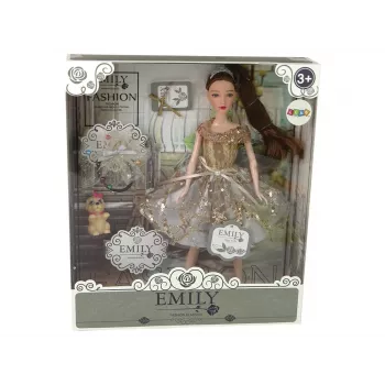 LEAN TOYS Doll For Children Emily With Dog Long Hair