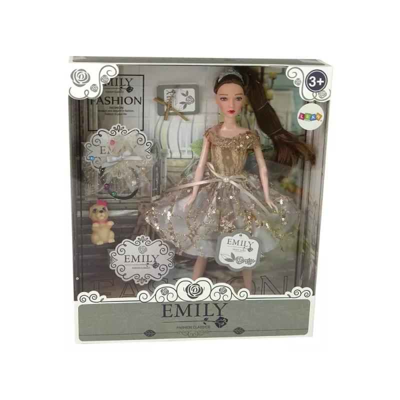 LEAN TOYS Doll For Children Emily With Dog Long Hair