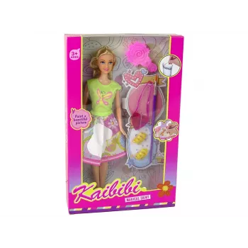 LEAN TOYS Doll Long Hair Painting Dress