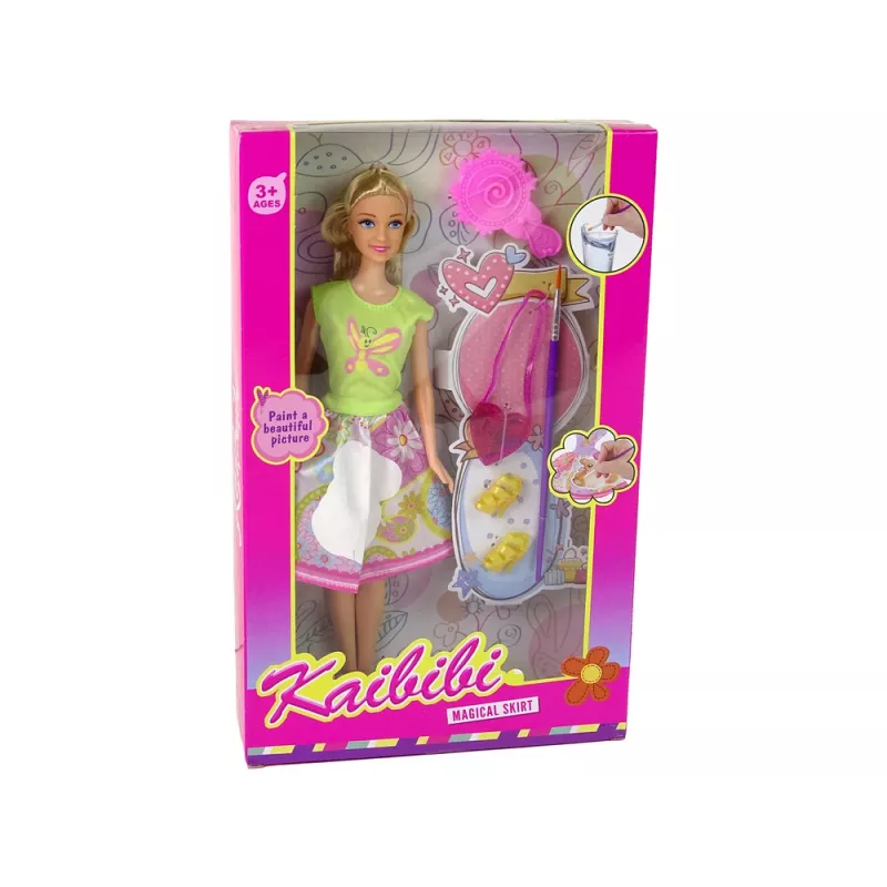 LEAN TOYS Doll Long Hair Painting Dress