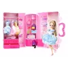 LEAN TOYS Doll Model Set of Clothes Dressing Jewelry in a Suitcase