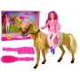 LEAN TOYS Doll Rider with Brown Pony Figures