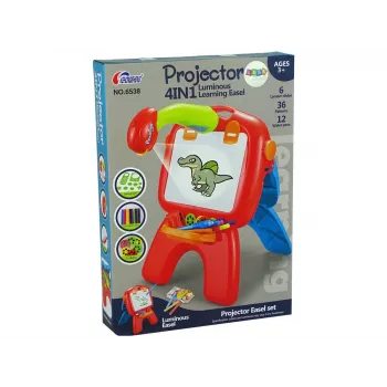 LEAN TOYS Double-sided Board Chalk Pens Stand Projector Pictures Red