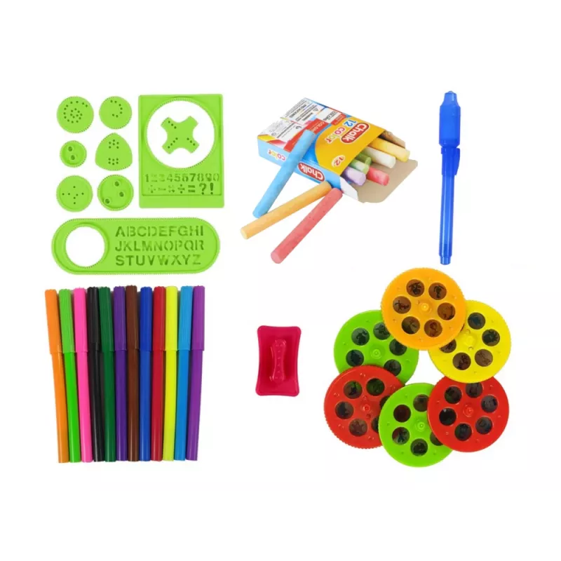 LEAN TOYS Double-sided Board Chalk Pens Stand Projector Pictures Red