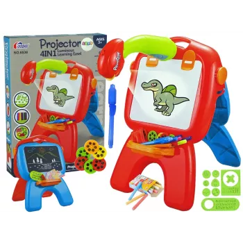 LEAN TOYS Double-sided Board Chalk Pens Stand Projector Pictures Red