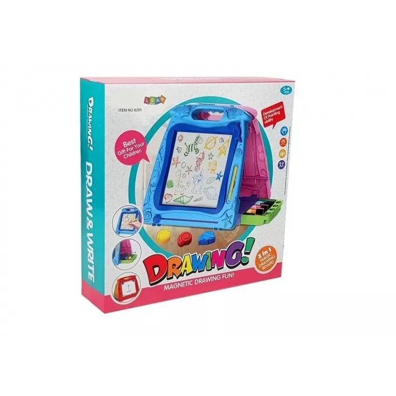 LEAN TOYS Double-Sided Drawing Board with Markers and Magnets