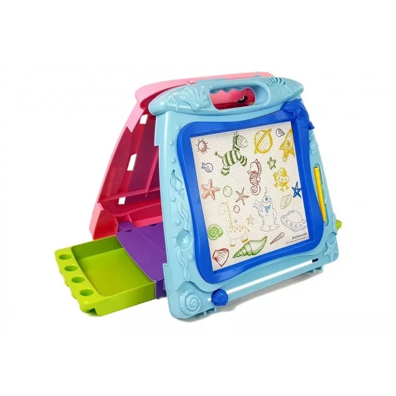 LEAN TOYS Double-Sided Drawing Board with Markers and Magnets