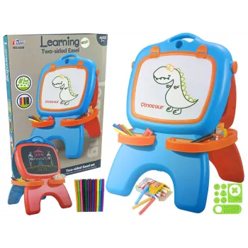 LEAN TOYS Double-sided Magnetic Chalkboard Blue and Red Templates