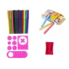 LEAN TOYS Double-sided Magnetic Chalkboard Pink Templates