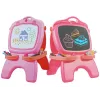 LEAN TOYS Double-sided Magnetic Chalkboard Pink Templates