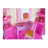 LEAN TOYS Dressing Room with Light and Mirror for 26 cm Dolls - Clothes Set and Accessories