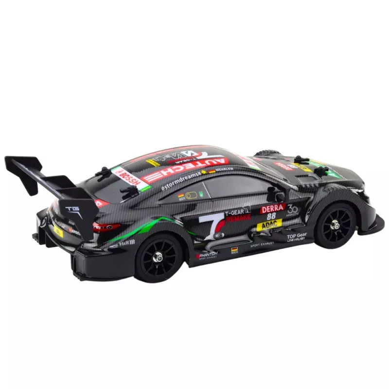 LEAN TOYS Drift Car RC Black Carbon 30km/h 1:16