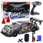 LEAN TOYS Drift Car RC Black Carbon 30km/h 1:16