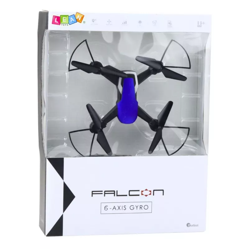 LEAN TOYS Drone Six-Axis Gyroscope LED Lights 360° Rotation Blue