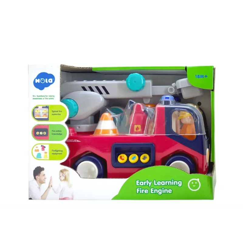 LEAN TOYS Educational Interactive Fire Station for Toddlers Sound Lights