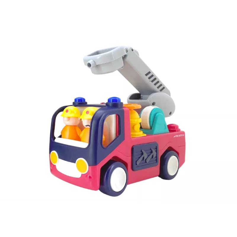 LEAN TOYS Educational Interactive Fire Station for Toddlers Sound Lights