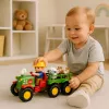 LEAN TOYS Educational Interactive Tractor for Toddlers with Animals, Lights & Sounds