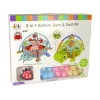 LEAN TOYS Educational Mat with Turtle Playpen Balls for Baby