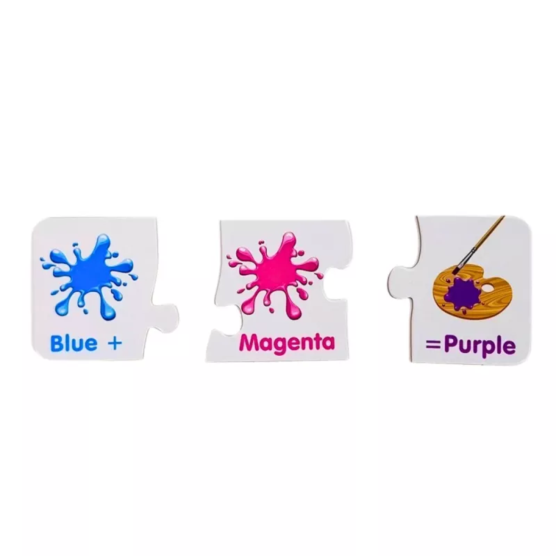 LEAN TOYS Educational Puzzle Colors in English 10 Connections