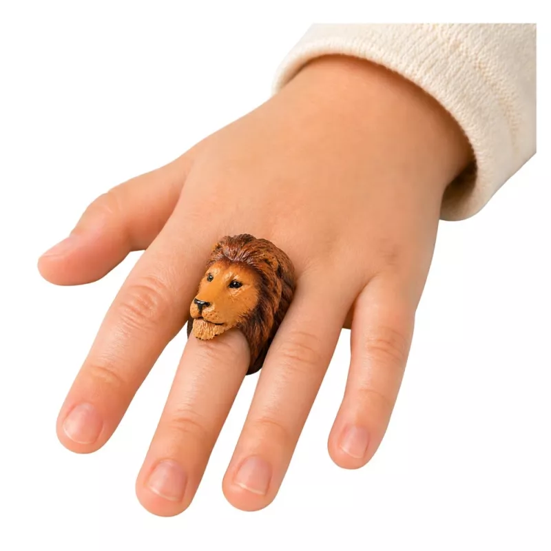 LEAN TOYS Educational Ring for Hand Animals Lion