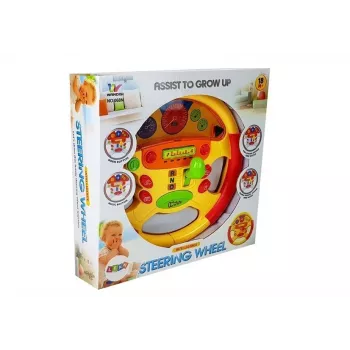 LEAN TOYS Educational Steering Wheel for Baby with Sound and Light Effects