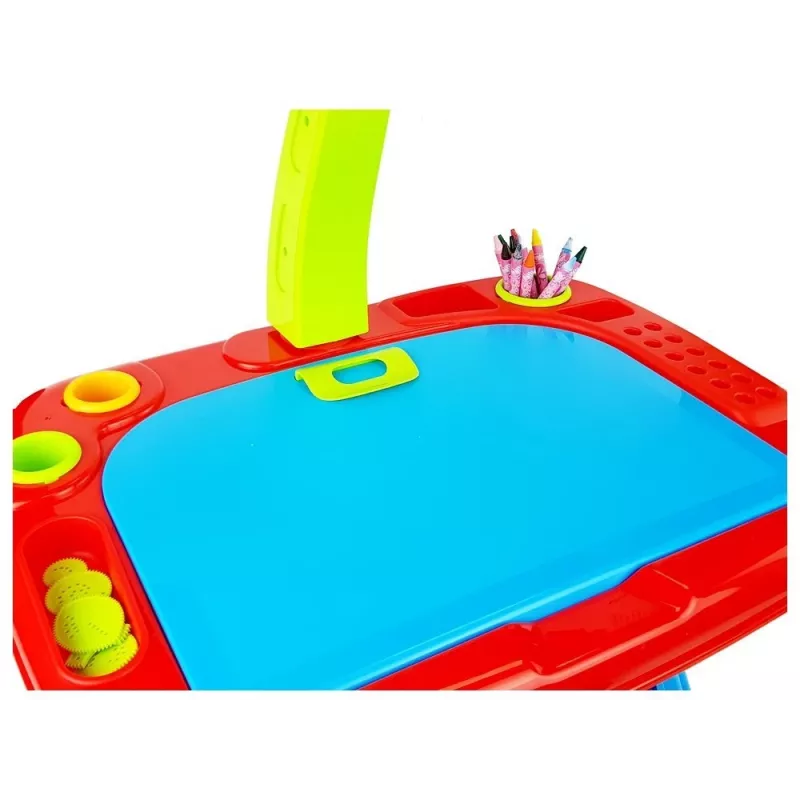 LEAN TOYS Educational Table with Projector, Chair, Crayons, Magnets, Letters and Numbers