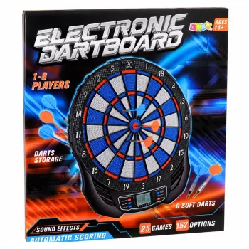 LEAN TOYS Electronic LCD Dartboard Arcade Game 25 Games 176 Variants