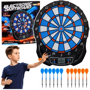LEAN TOYS Electronic LCD Dartboard Arcade Game 25 Games 176 Variants