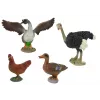 LEAN TOYS Farm Animal Figurine Set Farmer Birds