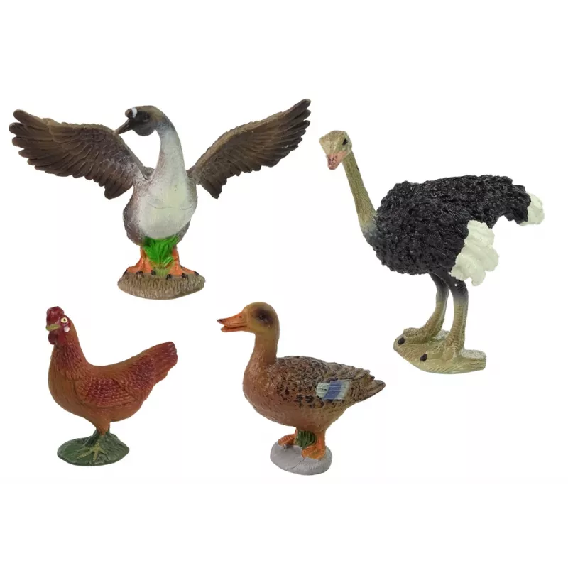 LEAN TOYS Farm Animal Figurine Set Farmer Birds
