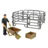 LEAN TOYS Farm Animal Figurine Set Farmer Birds