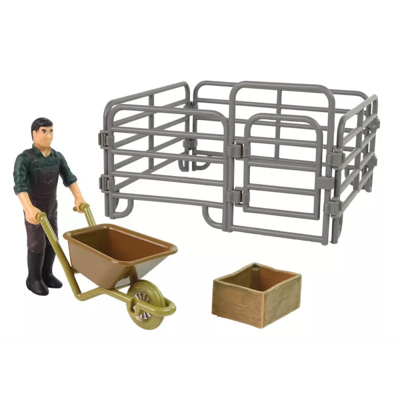 LEAN TOYS Farm Animal Figurine Set Farmer Birds