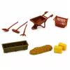 LEAN TOYS Farm Set with Tractor, Agricultural Vehicles, Animals and Accessories – 28-Piece Playset