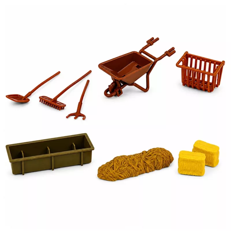 LEAN TOYS Farm Set with Tractor, Agricultural Vehicles, Animals and Accessories – 28-Piece Playset