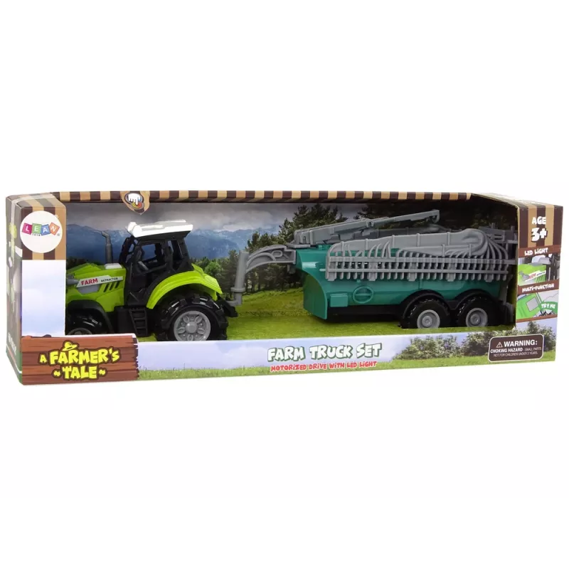 LEAN TOYS Farm Tractor with Sprayer Farm Sound Green