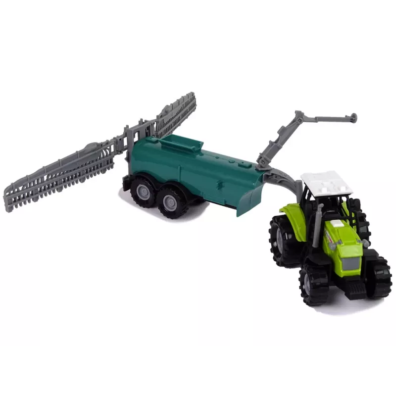 LEAN TOYS Farm Tractor with Sprayer Farm Sound Green
